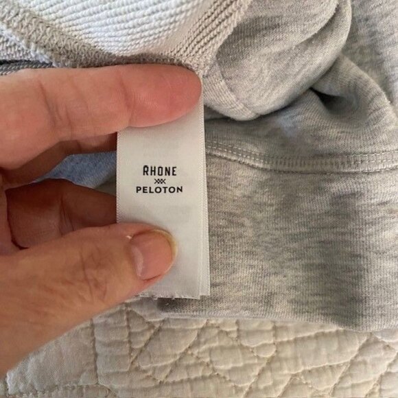 Peloton by Rhone Gray Knit Fleece jacket Size Mens's XL/XXL hoodie Full Zip - Picture 8 of 8